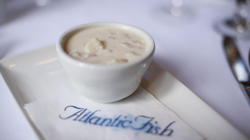 clam chowder from Atlantic Fish Company